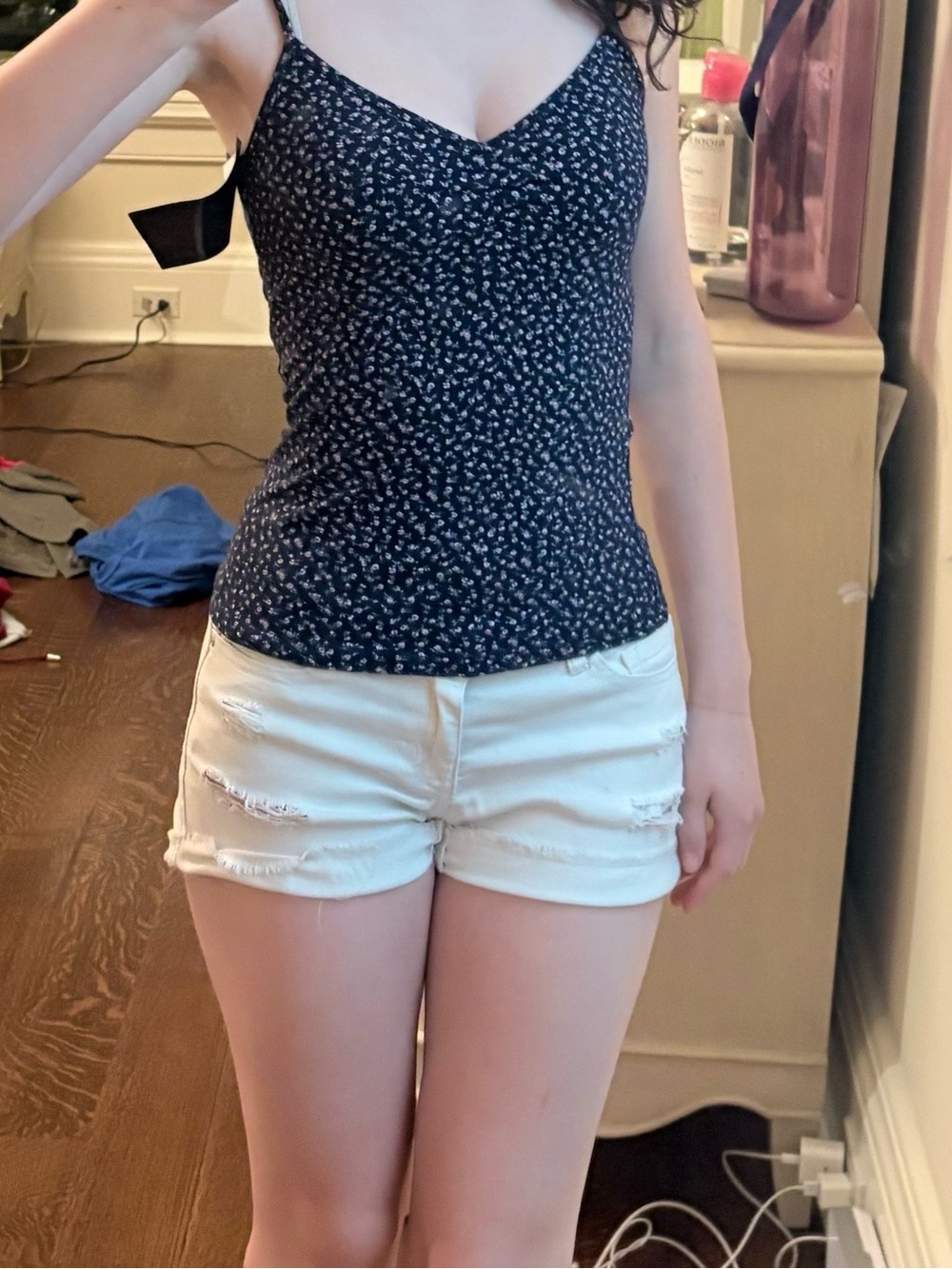 White Denim Shorts